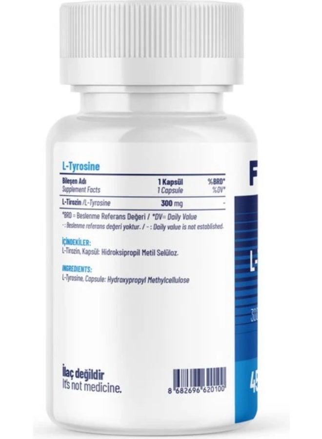 FlavaNaturals Flava L-Tyrosine 90 Capsules (2x45 Pack) for Focus, Mood, Energy - Image 2
